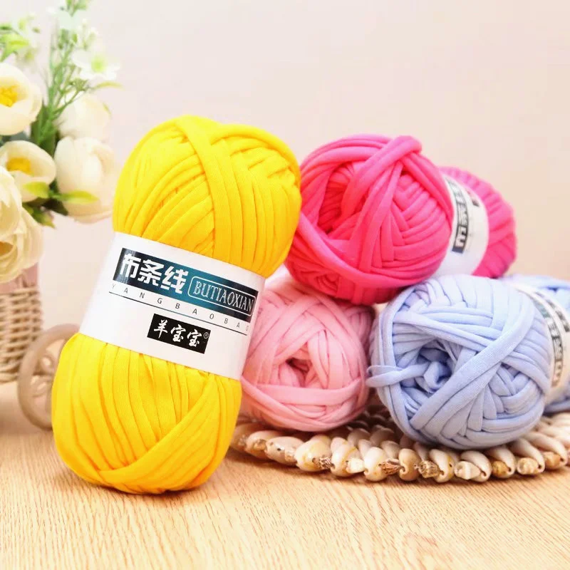 

100g/Ball Chunky Yarn Soft Thick T Shirt Yarn Wool for Hand Knitting Blanket Carpet Handbag Crochet Cloth Threads for Knitting