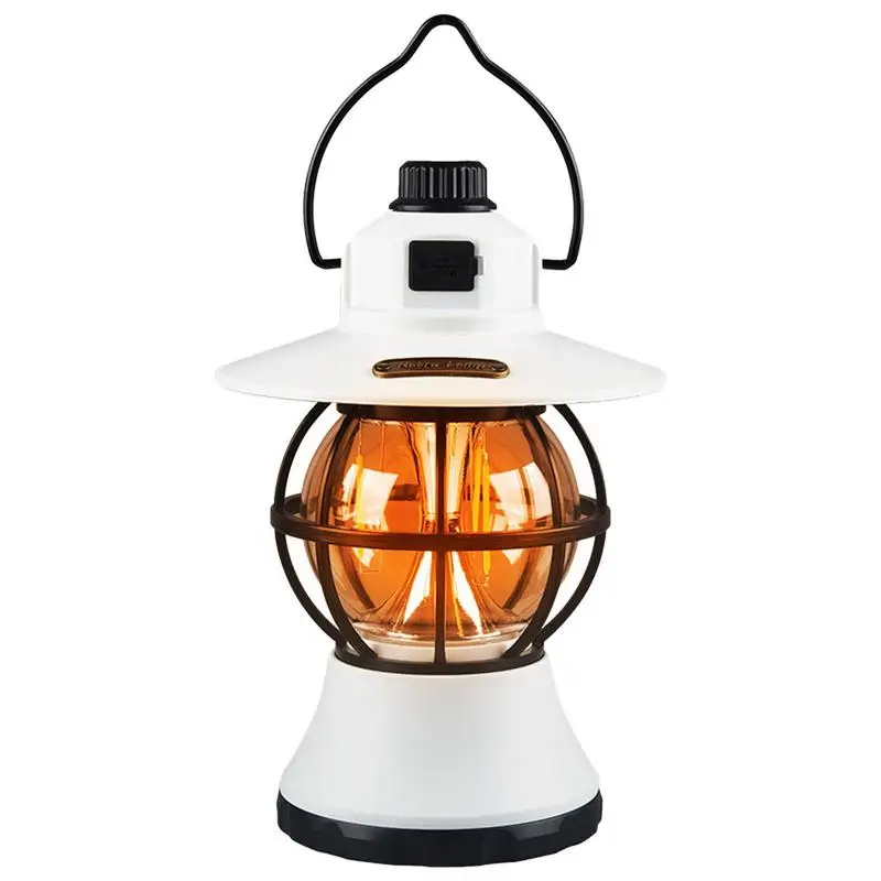 

Портативный светодиодный фонарь в стиле ретро для кемпинга, водонепроницаемый садовый декоративный светильник для палатки с отключением п...