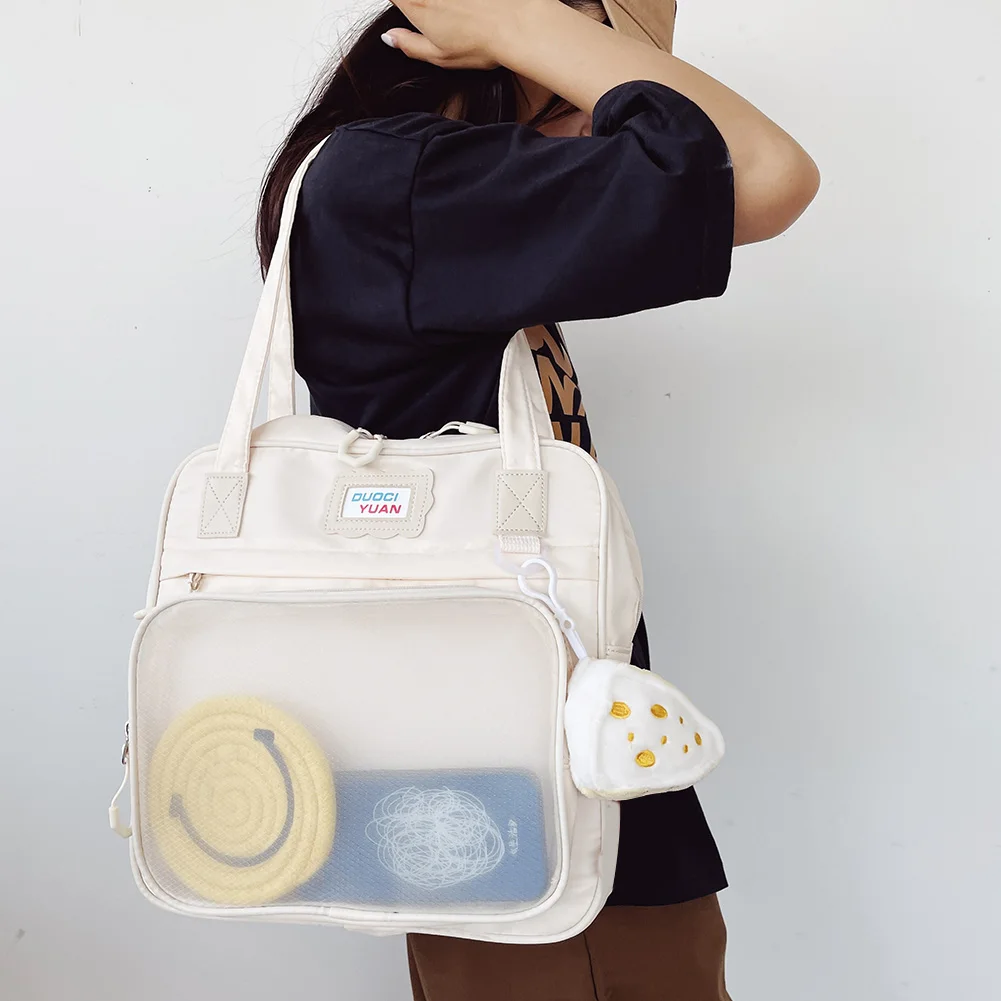 

Fashion Japanese Shoulder School Bags Korean Preppy Style Nylon Large Capacity Totes for Women Student Girls Designer Handbags