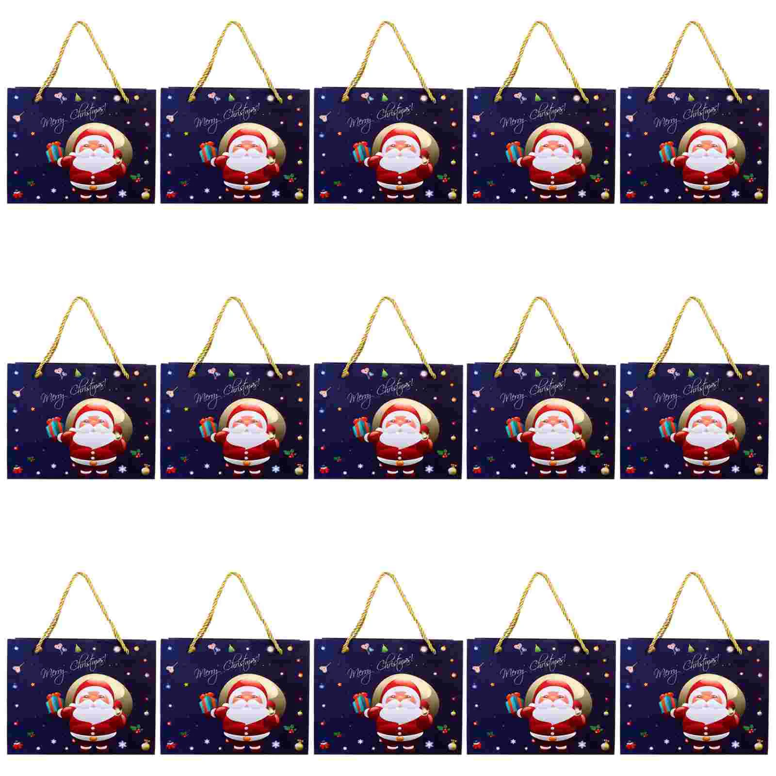

15Pcs Delicate Paper Carry Bags Gift Storage Bags Gift Wrapping for Xmas