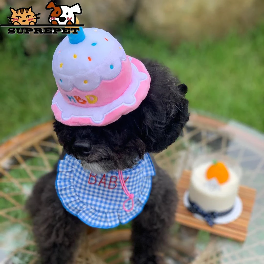 

Suprepet Fleece Squeak Toys Birthday Cake Interactive Toy Adjustable for Puppy Cute Dogs All Seasons Pet Products Supplier