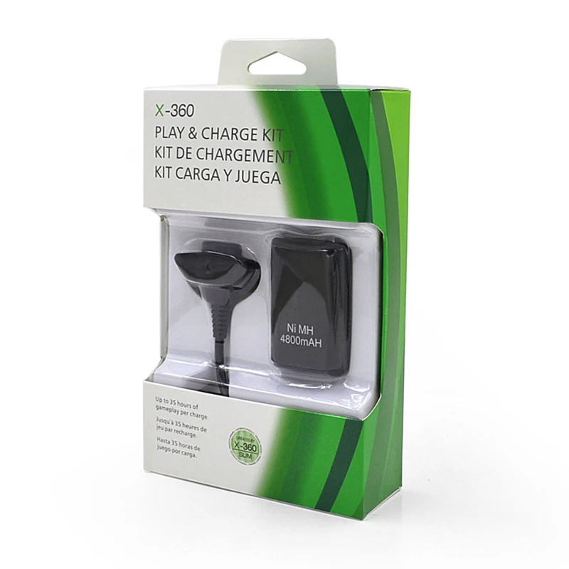 Беспроводной контроллер для геймпада xbox360 4800 мАч аккумулятор с USB-кабелем зарядки