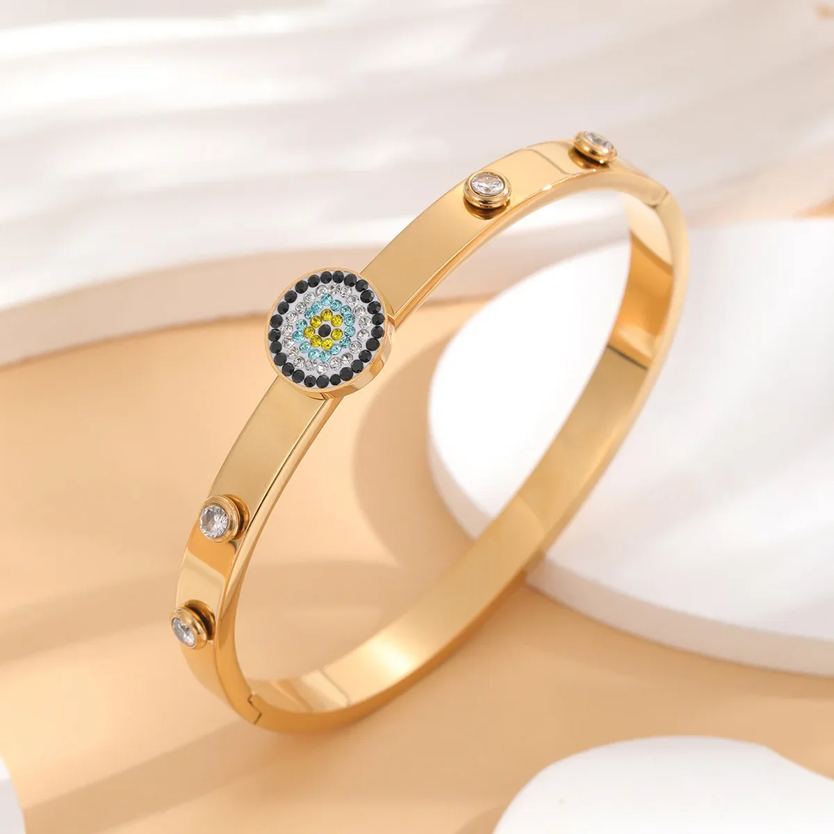 Уникальная красочная дрель скульптура цирконий браслет для глаз элегантные