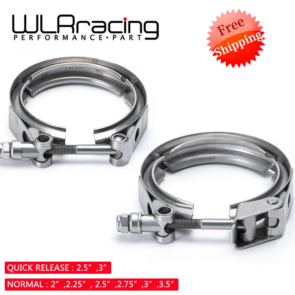 

2" 2.25" 2.5" 2.75" 3" 3.5" 3.75" 4" Stainless Steel Car V-band Male Female Exhaust Flange Vband Clamps V band Clamp Kit Clip