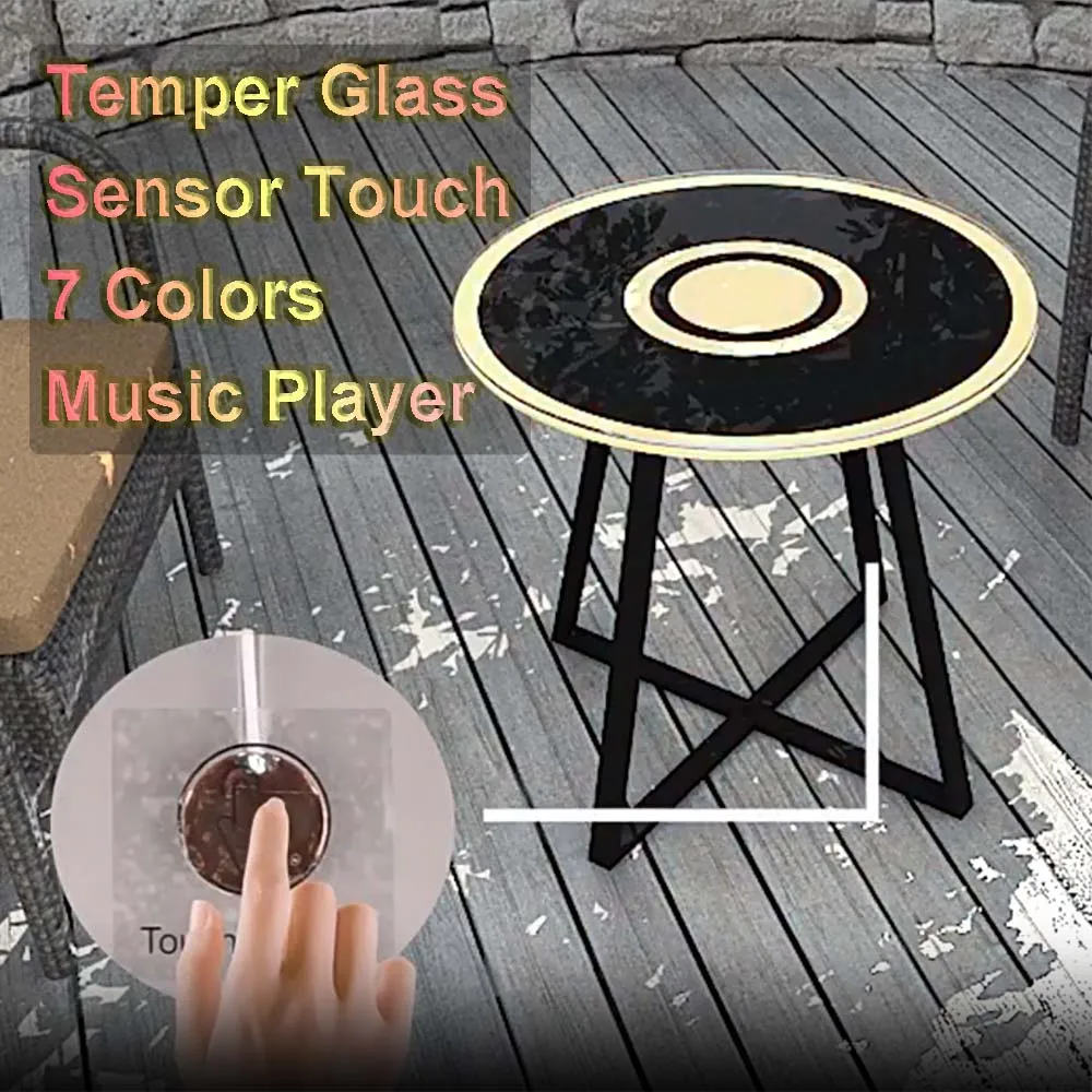 

Фонарик с сенсорным экраном, портативный беспроводной музыкальный плеер с поддержкой Bluetooth, Hi-Fi, с подсветкой RGB из закаленного стекла