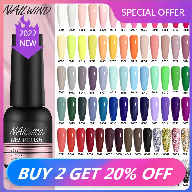 

NAILWIND Semi-permanent Varnish UV Led Gel Nail Polish Esmaltes Hybrid Reflective Regular Manicure Top Base Coat Glue Nail Art