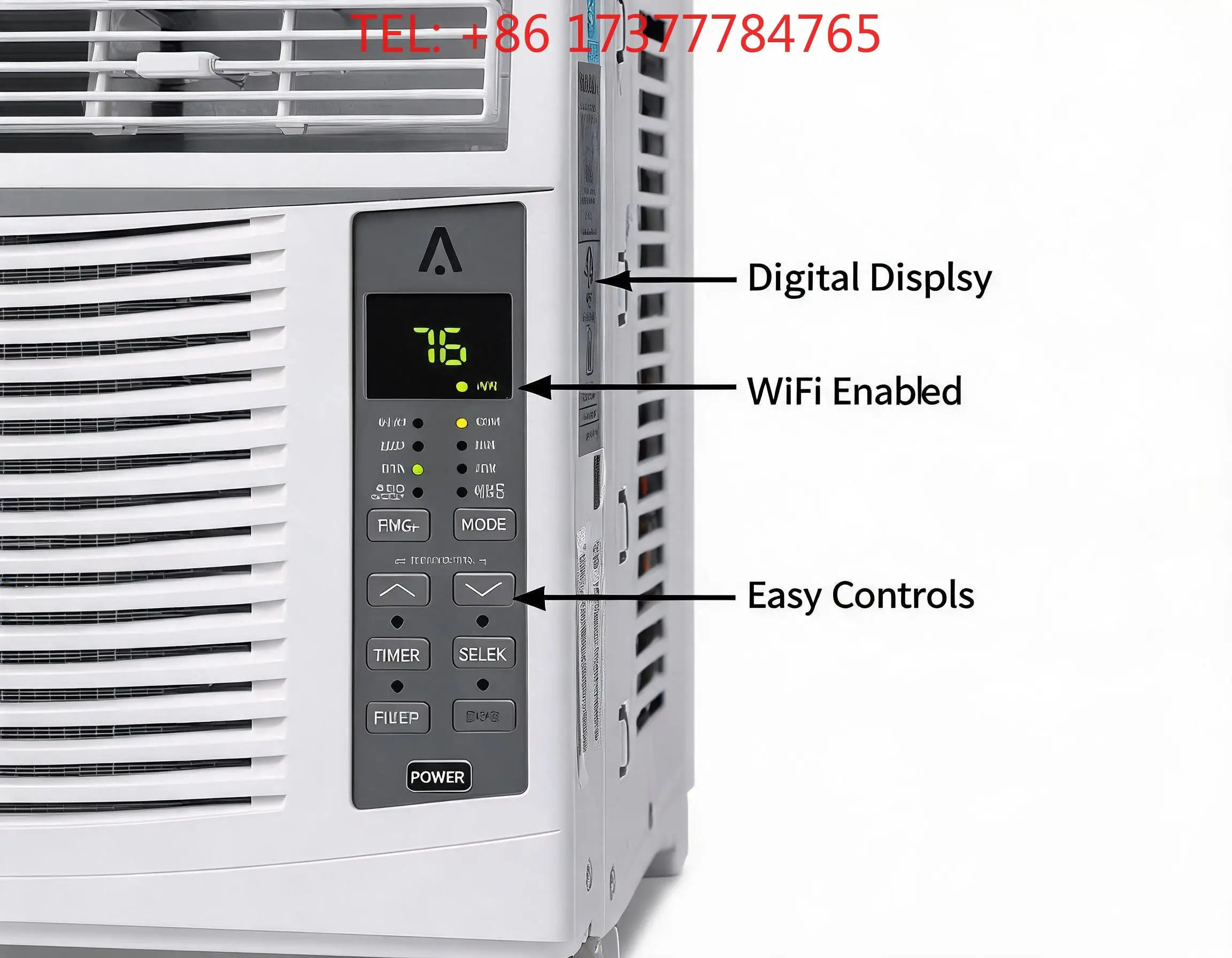Фото Умный оконный кондиционер Wi-Fi мощностью 12000 BTU, быстрое охлаждение для помещений до 550 кв. футов, с пультом ДУ и оконным комплектом для спальни и офиса №4