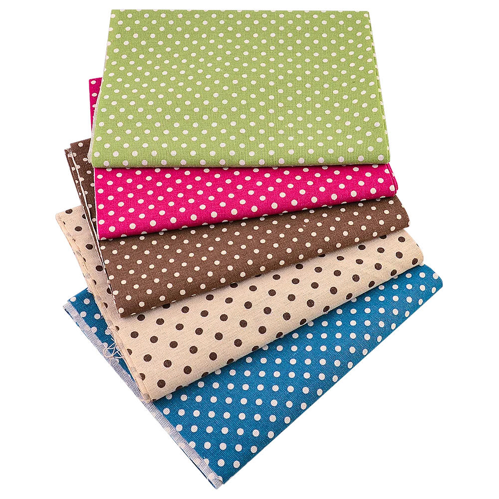 

TERAMILA Cotton Linen Fabric Tablecloth, Polka Dots Printed Patterns for Sewing Material Bag Curtain Cushion Pillow, Dark Green