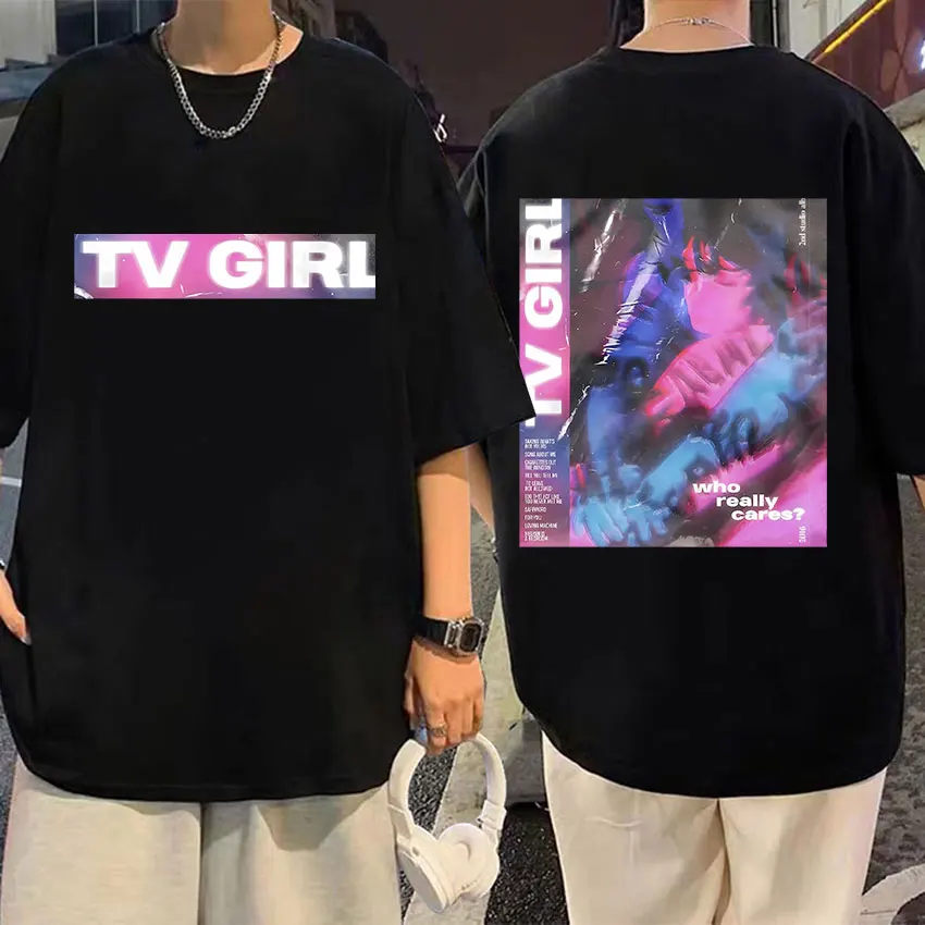 

Футболка с надписью «The Post Wave» для ТВ-девушек, которые действительно любят альбом, летняя повседневная Модная хлопковая футболка для мужчин и женщин, футболка оверсайз в стиле хип-хоп