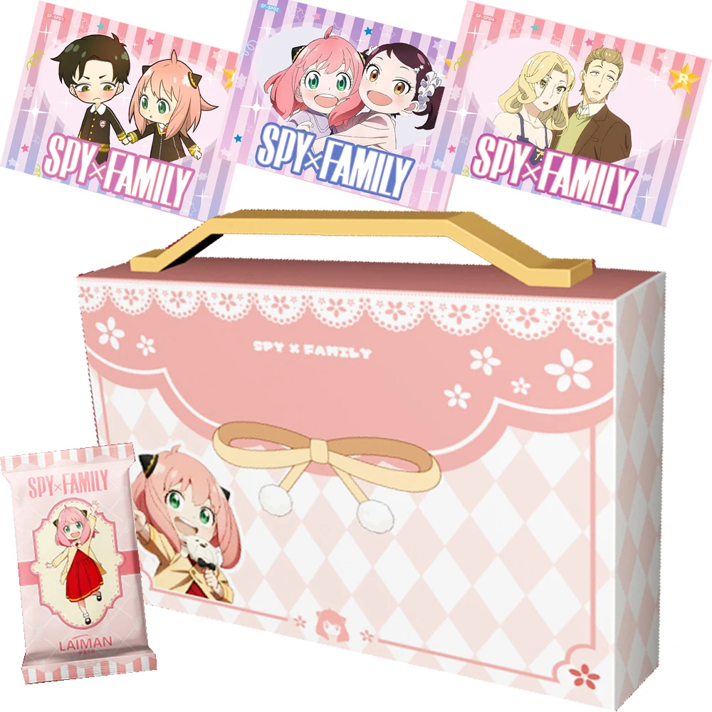 Оригинальная коллекция открыток SPY×FAMILY для детей текстура красное золото