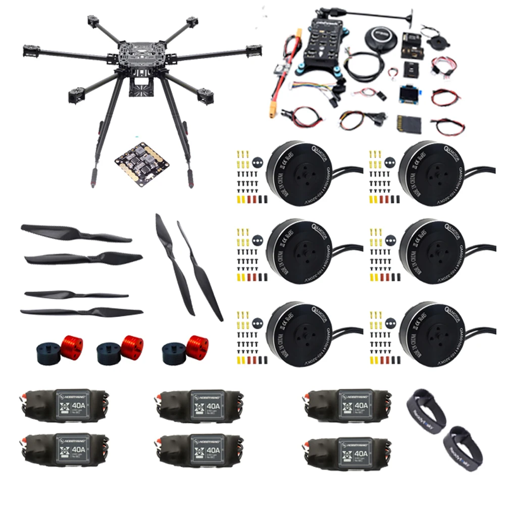 850 мм Hexa-Rotor Full Carbon Fiber Frame X-Roter ZD850 5010 380KV Motor 40A ESC APM2.8 / Pixhawk 2.4.8 Flight Comtrol Set