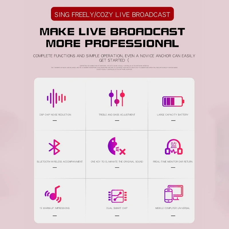 LIVE R8 Bluetooth звуковая карта аудиоинтерфейс USB-гарнитура живой микрофон