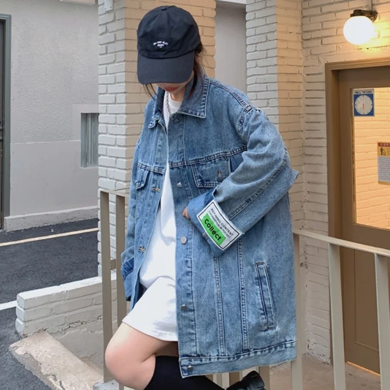 

Женская джинсовая куртка, новый дизайн джинсовой куртки на весну и осень 2022, кардиган, свободная куртка для отдыха для женщин