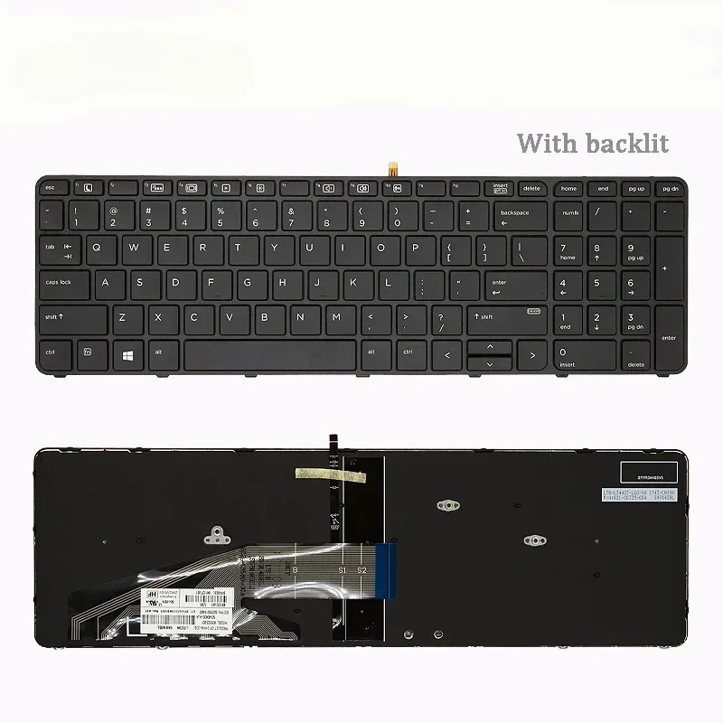 Новая клавиатура для ноутбука HP ProBook 450 G4 455 470 G3 HSTNN-Q03C-Q95C с подсветкой и без