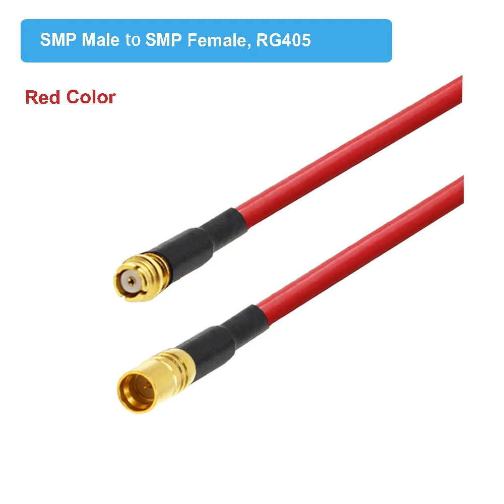 

BEVOTOP SMP Женский прямоугольный разъем SMP «мама» 90-градусный разъем Полугибкая красная перемычка RG405 с косичкой 50 Ом RF Коаксиальный кабель