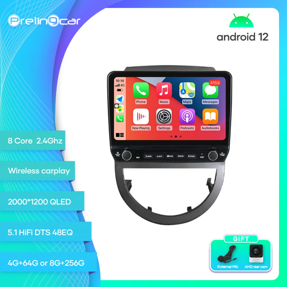 

Prelingcar для KIA Soul 2010-2013 лет Android 12 автомобильный монитор 8 256g Carplay RDS GPS Встроенный 2din Радио DVD плеер 5,1 HIFI DST