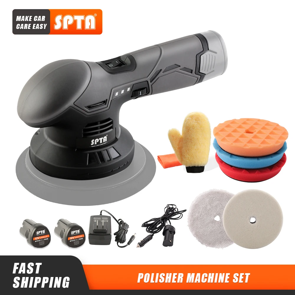 

Полировщик автомобильный беспроводной SPTA, 12 В, 6 скоростей, 2 шт., 2,0 Ач