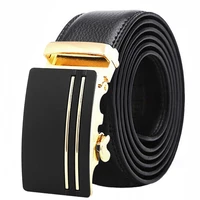 mens fashion belt casual youth brand double layer leather full teeth automatic buckle design brand multipurpose business belt