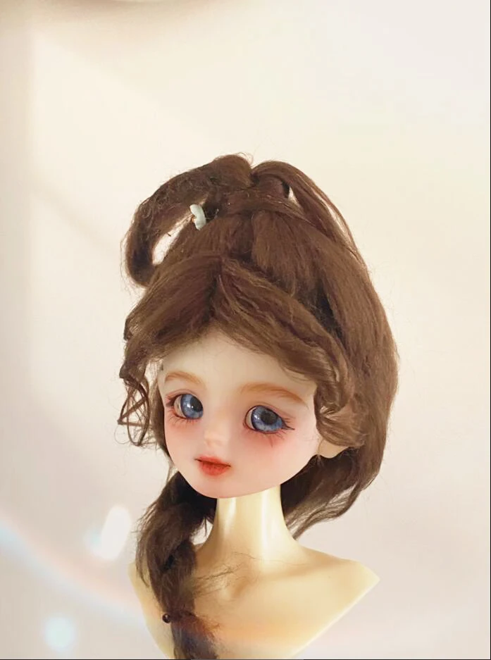 Модный парик для куклы 1/8 1/6 1/4 BJD коричневые волосы OB11 (окружность головы 12 5-19 см)