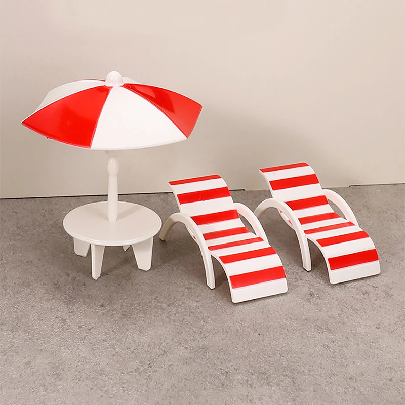 

Миниатюрный набор зонт и шезлонги для кукол