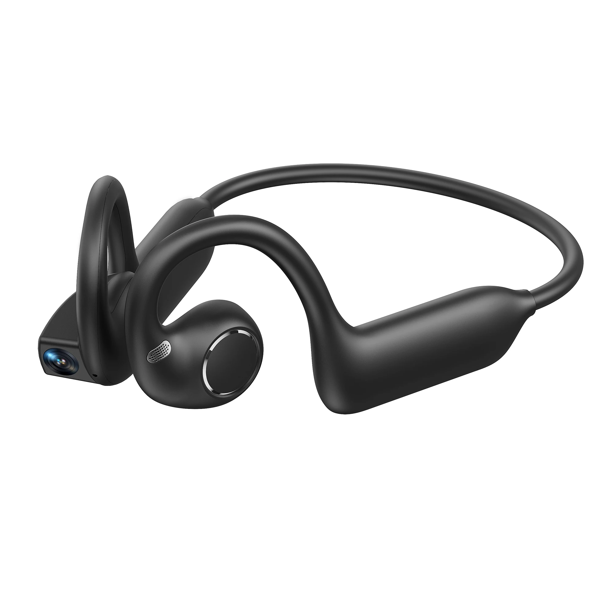 Фото Беспроводные спортивные наушники E12 Smart Bone Conduction с камерой 8 МП, AI-переводом, записью видео и Wi-Fi передачей данных №3