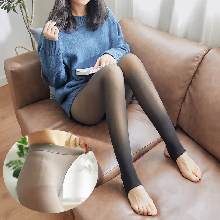 

Женские теплые колготки, женские зимние эластичные облегающие флисовые Колготки, бархатные плотные колготки, леггинсы с высокой талией