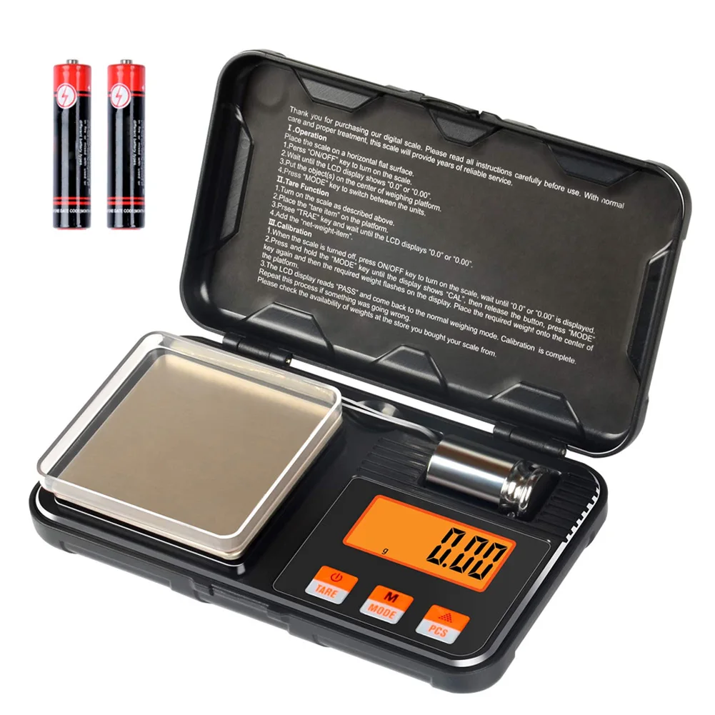 

Цифровые карманные весы 200 г/0,01 г, калибровочные весы 50 г с пинцетом, аккумулятор в комплекте