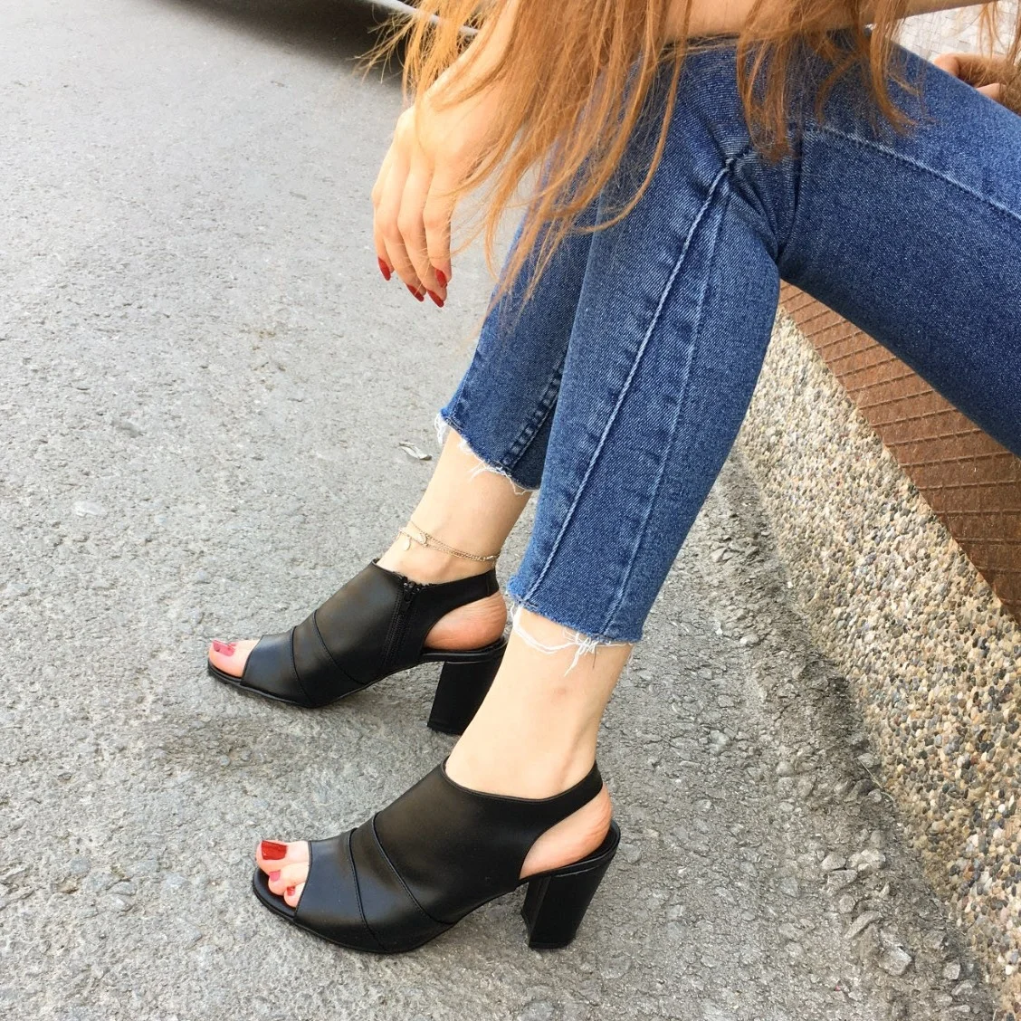 

Tonar Dolly Black Skin Heels Women Shoes Spring Summer New Season Casual Cool Casual Style Elegant Summer