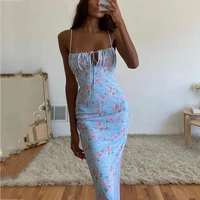 boho printed bohemian floral sexy strapless beach maxi long dresses robe femme party mujer sundress summer dresses women