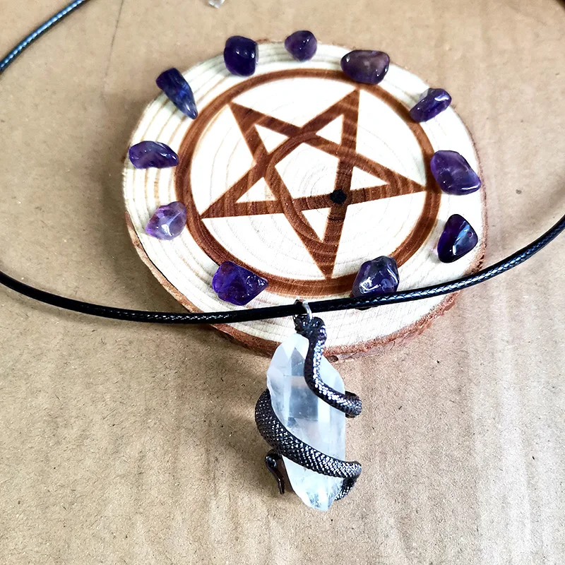 2021 модное хрустальное ожерелье с кулоном в виде змеи хрустальным драгоценным