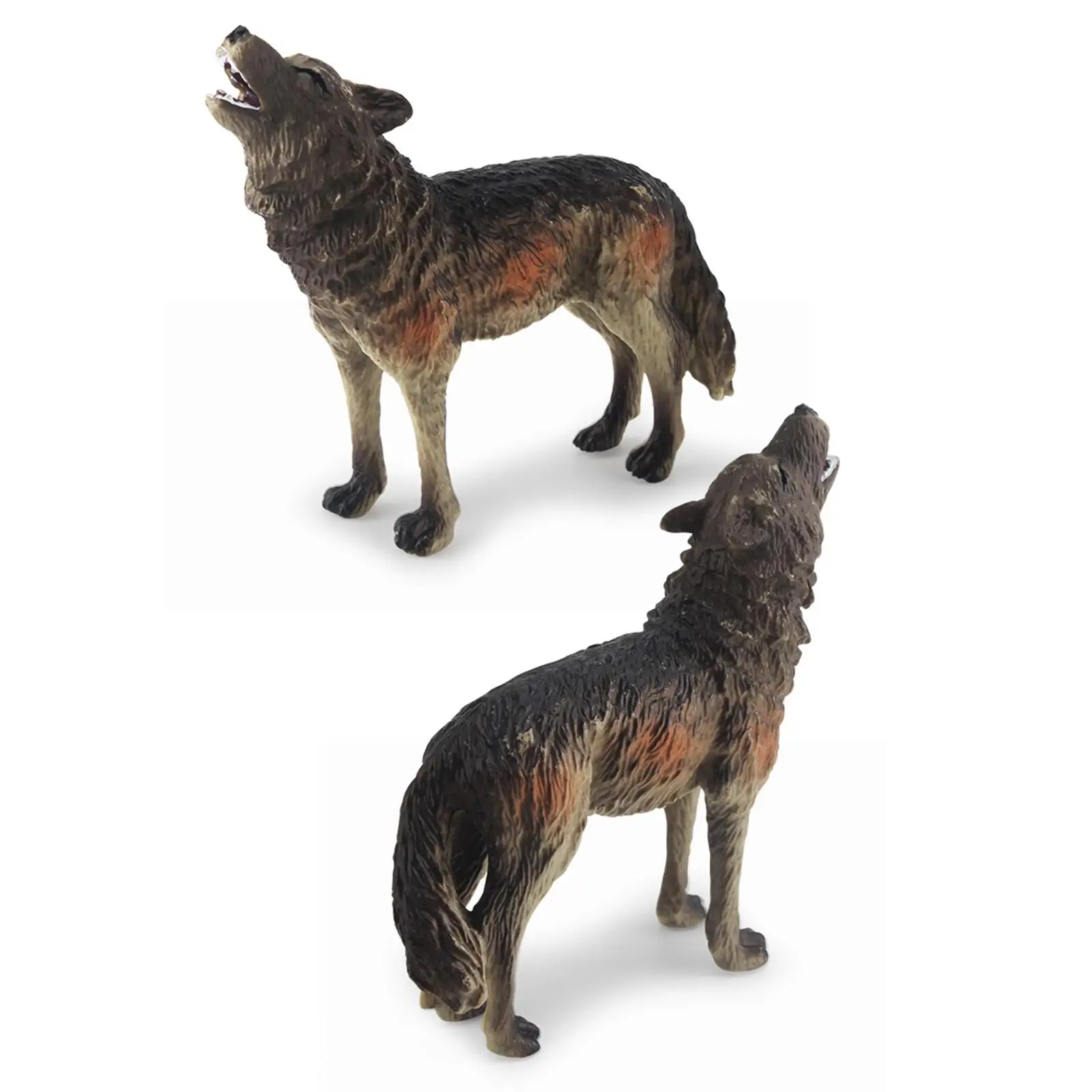 

5 Pieces Wolf Toys Figures Learning Gift Creatures Miniature Educational Animal Toys for Collectibles Ages 3 and up