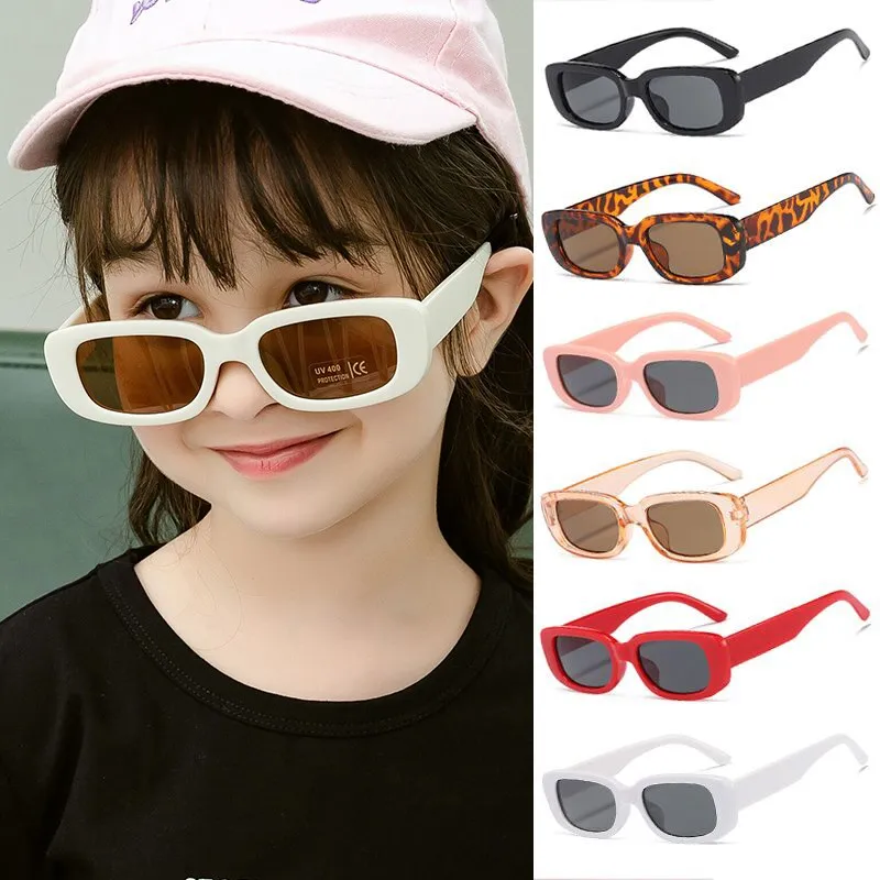 

Children Vintage Rectangle Sunglasses Cute Girl Boy Sun Glasses Classic Kids Eyewear Protection UV400 Baby Oculos 2022