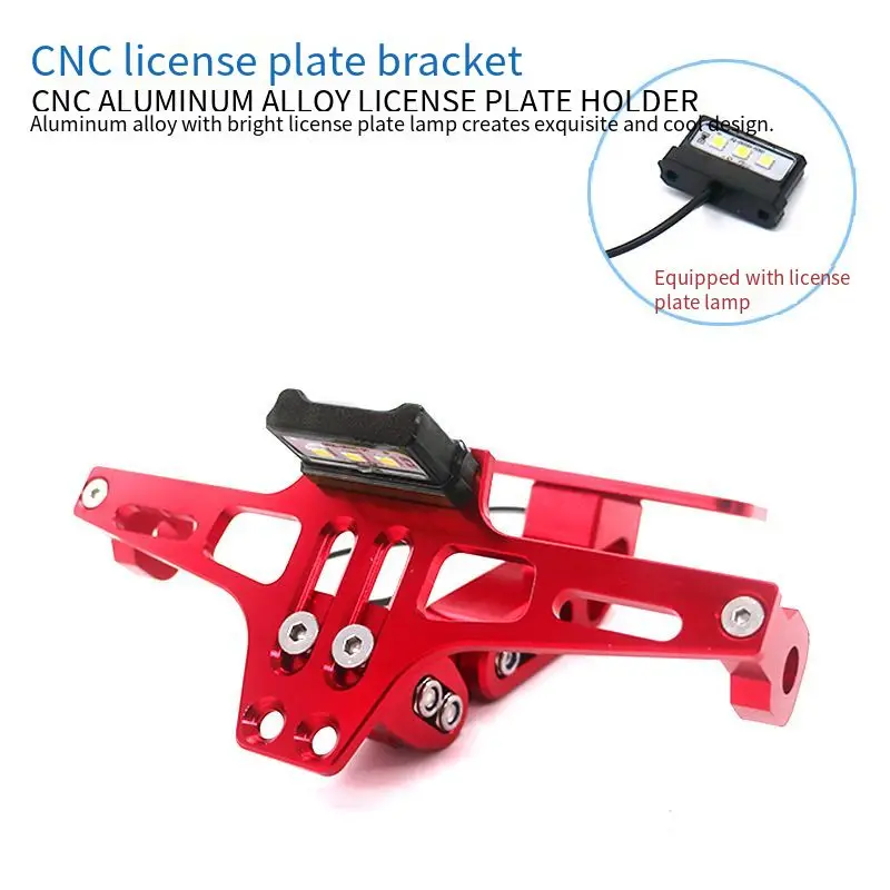 

Motorcycle rear plate frame adjustable plate number support CNC aluminum alloy plate number support license plate holder