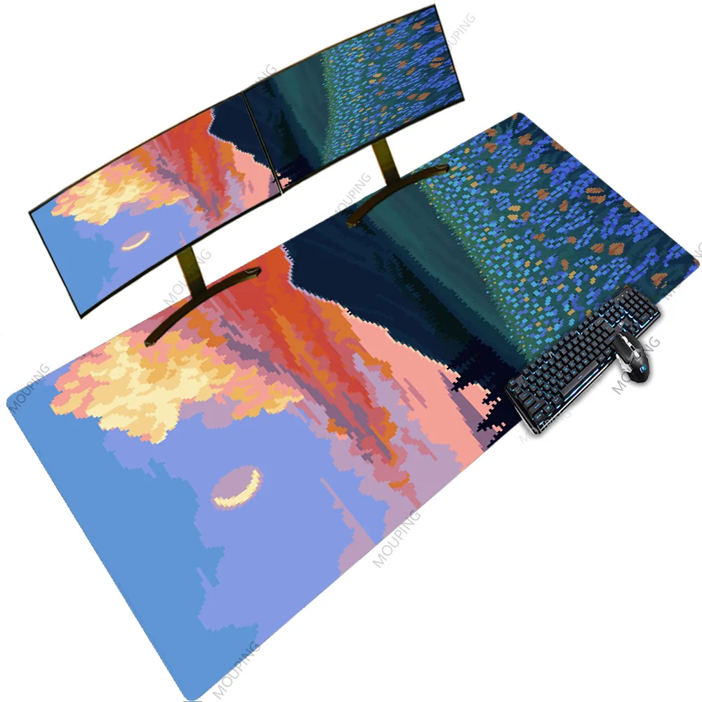 

Настольная подставка для ноутбука Pixel Style, портативный коврик для мыши с подсветкой, офисные принадлежности, аксессуары для стола, Xxxxl, в стил...