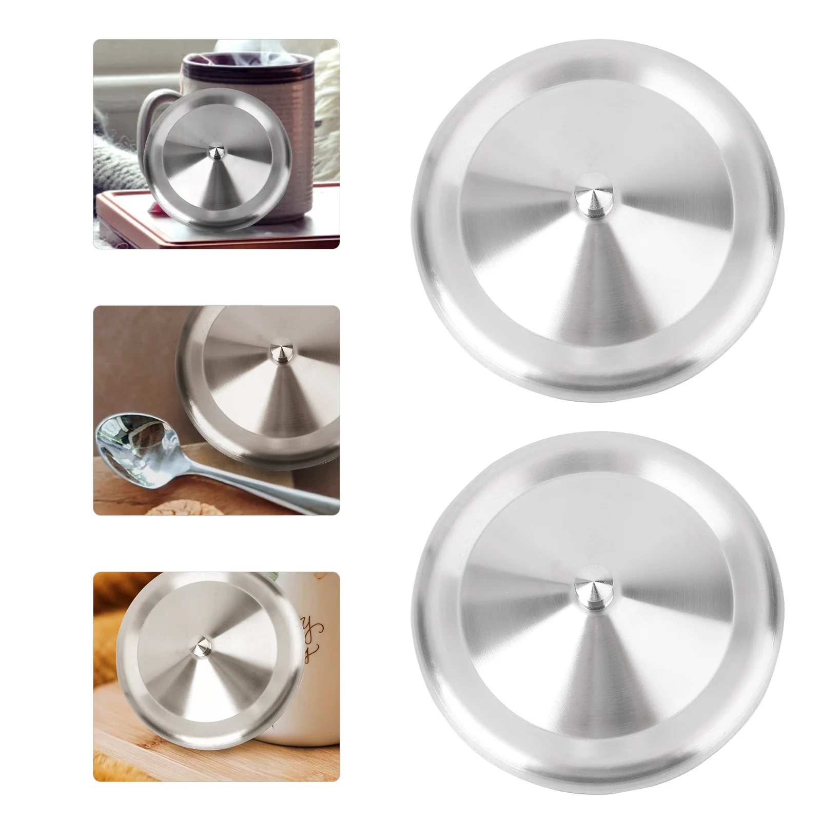 

Cup Lids Cover Lid Mug Stainless Steel Covers Tea Coffee Metal Mugs Drink Hot Drinks Replacement Water Ceramic Tumbler Beverage