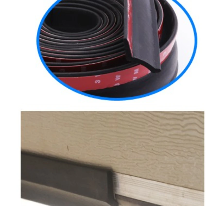 

3/5.5m Garage Door Bottom seal Weather Stripping Rubber Seal Strip Electric door bottom seal water smoke noise seal bumper strip