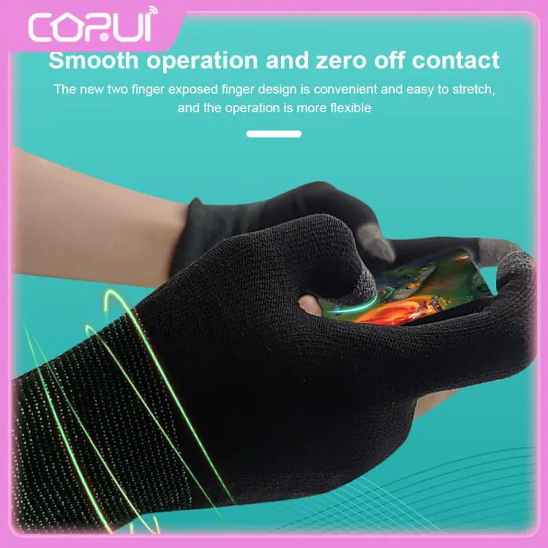 

Portable Finger Thumb Sleeve Gloves Sweat Proof Non-scratch Game Finger Sleeve 2pcs Sensitive Gaming Accessories Comfortable