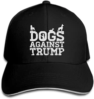 funny dogs against t rump trucker baseball cap adjustable peaked sandwich hat