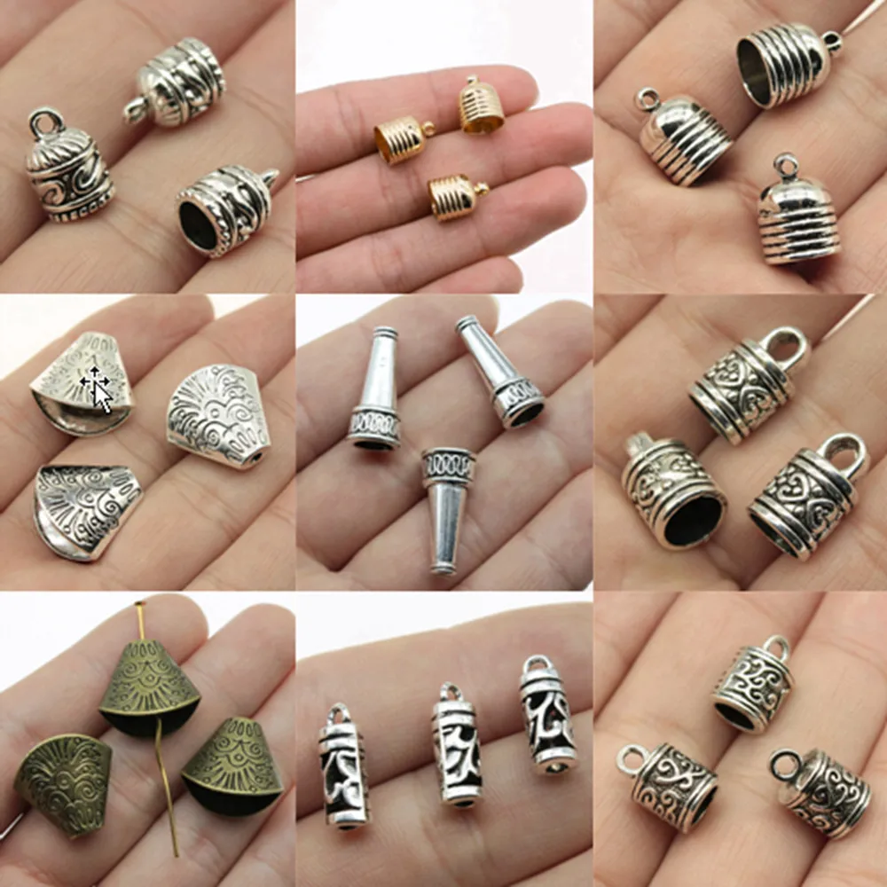 

Jewelry Findings Components Tassel End Caps For Bracelets Charm Pendant