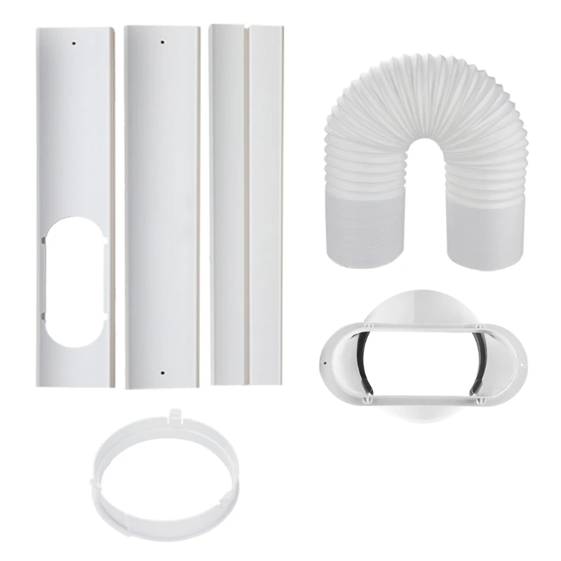 

Portable Durable Plastic Air Conditioner Window Adapter Set Exhaust Hose/Tube Connector Window Seal Easy to Use Install 2022 New