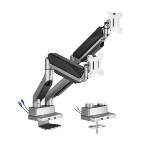 

Brateck двойной монитор экономичный сверхмощный газовый пружинный монитор с портом USD