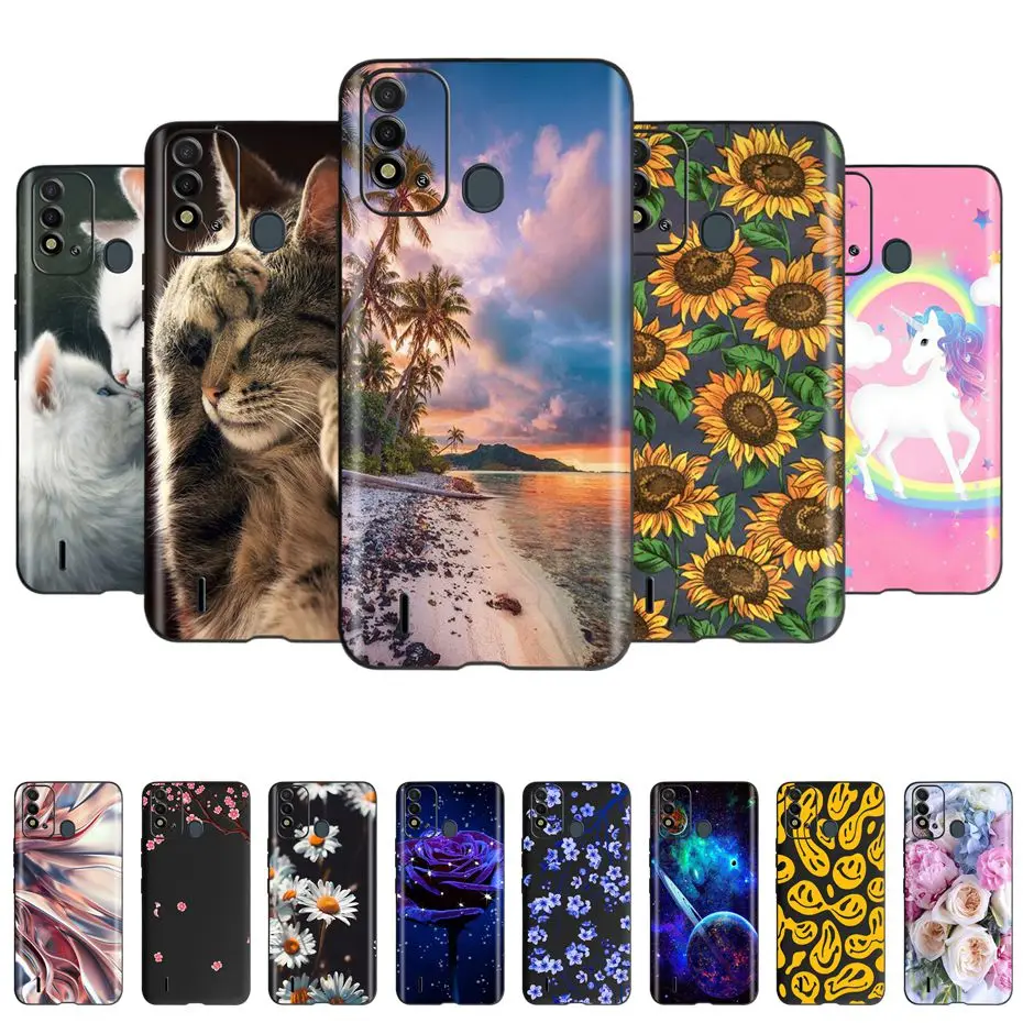 Мягкий силиконовый черный чехол для телефона ITEL P37 / Itel Vision 2S / itel P651L