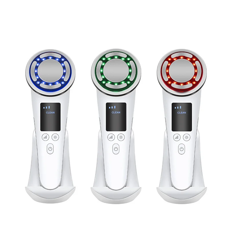 

New Face Lifting And Tightening Beauty Instrument Handheld Color Light Rejuvenation Beauty Instrument Cold And Hot Ultrasonic