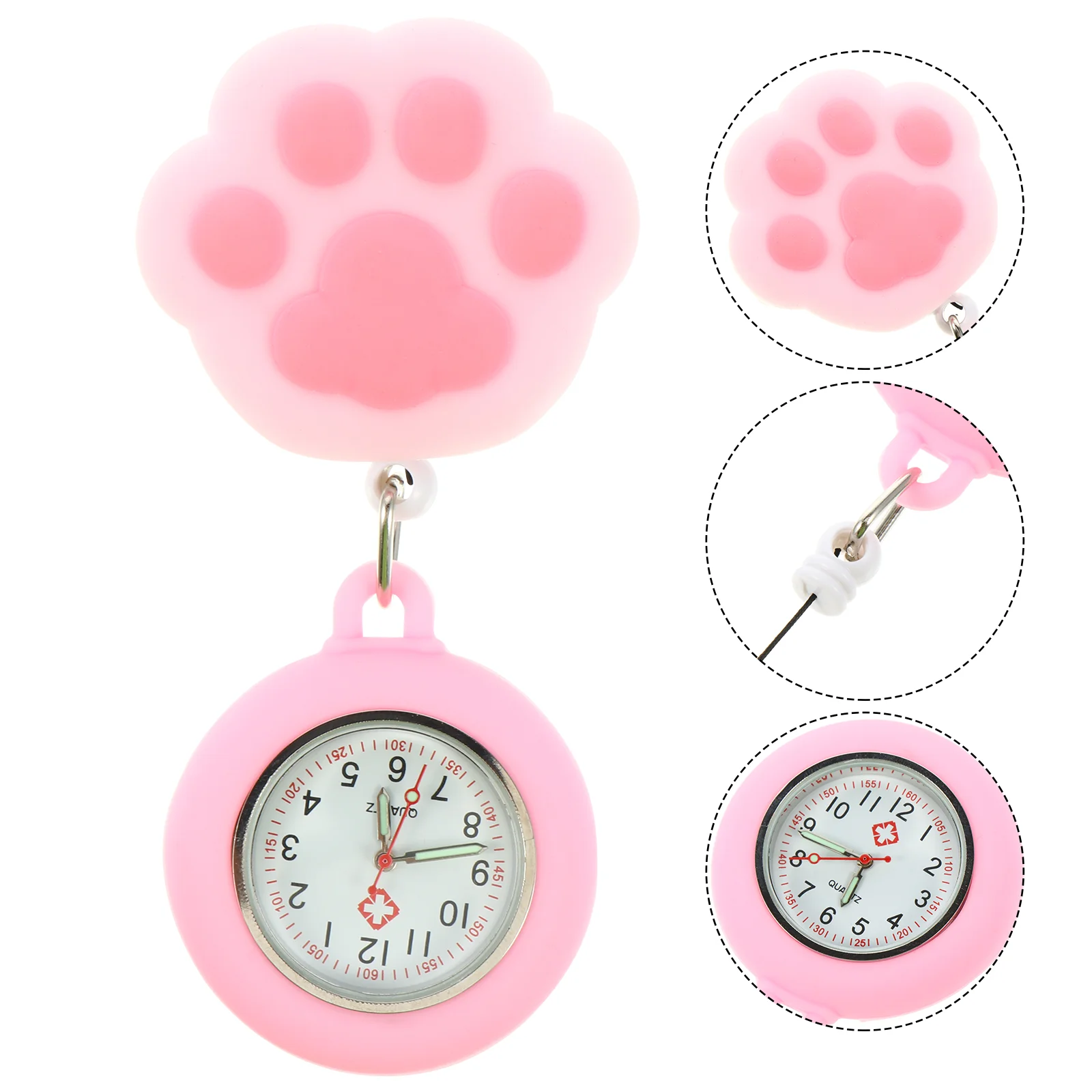 

Fashion Nurse Watches Practical Nursing Watch Cat Paw Designed Pocket Watch