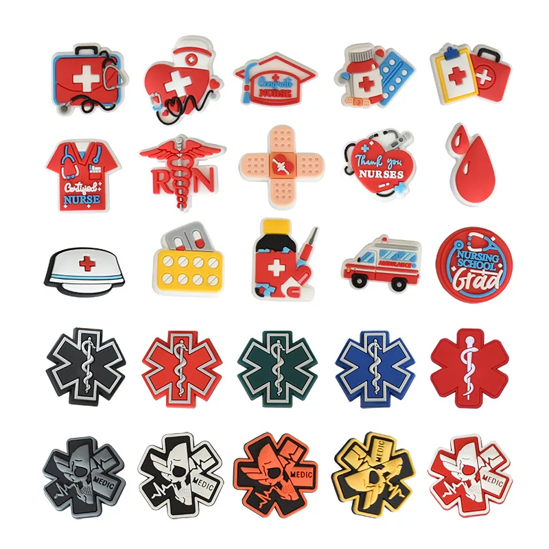 

Симпатичные Мультяшные медицинские подвески из ПВХ для обуви, аксессуары, Кроксы, джинсы, пряжка, украшение, подходят для взрослых и детей, подвески