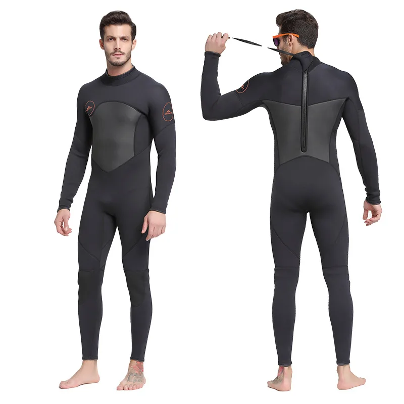 

Sbart Men 2MM One-Piece Full Body Neoprene Keep Warm Back Zipper Wetsuit Scuba Surfing Snokeling Hunting Swimming DivingSuit