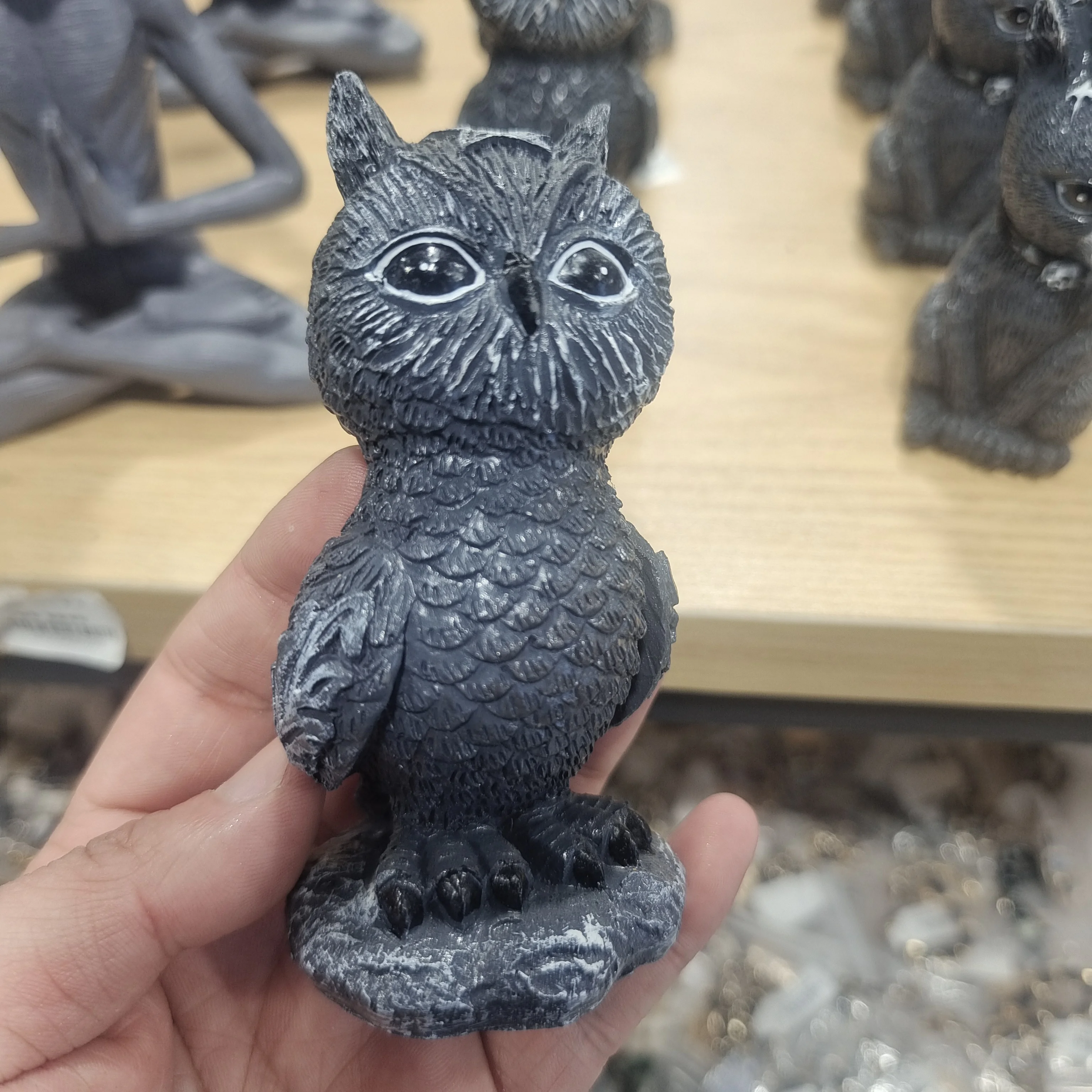 

Owl Statue Natural Carving Healing Animal Figurine Home Decoration Crafts Gifts Wholesale