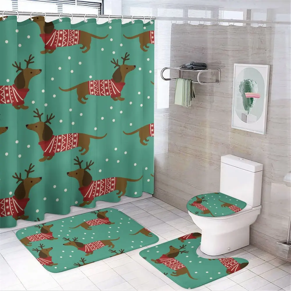 

26 Pcs Bathroom Accessories Sets with Shower Curtain, Toilet Lid Rug, Contour Mat and Bath Mat