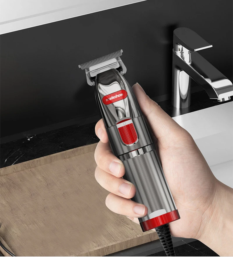 Professional Cordless Hair Clipper, Madeshow M6 Haircut Machine, Newest Hair Trimmer for Barbers, All Metal Haircutting Machine