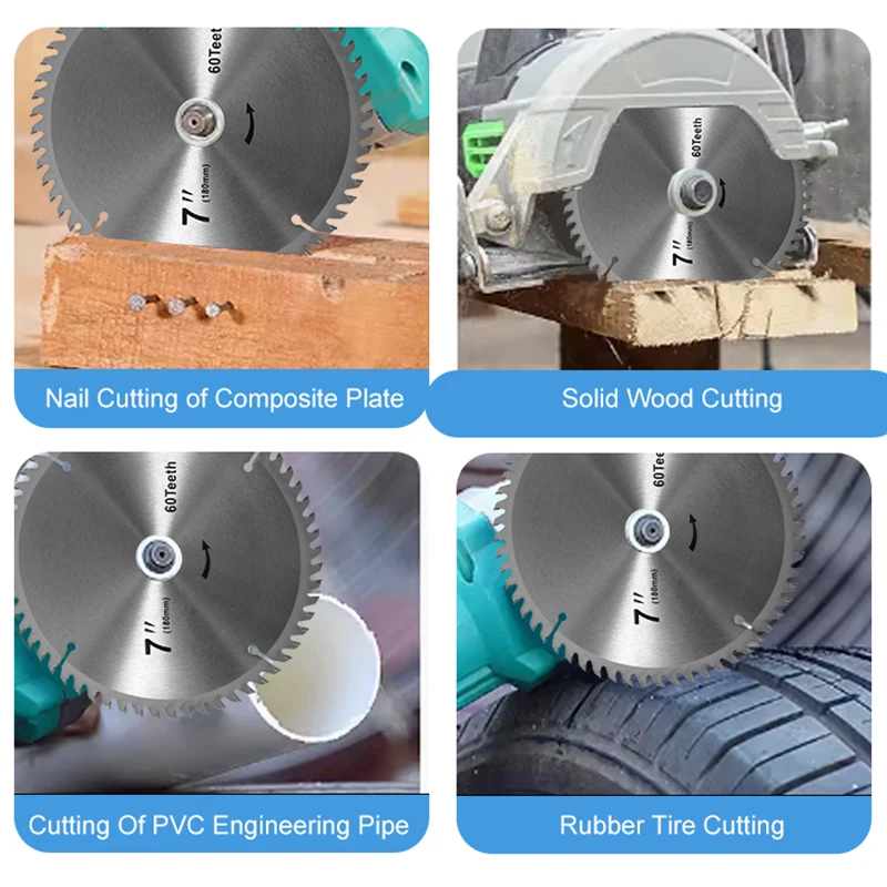 Диск пильный твердосплавный для работ по дереву 7X60T